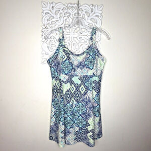 COLDWATER CREEK Women's size 12 Swimsuit 1-Piece Bathing Suit Swim Dress BLUE